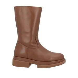 PALOMA BERCELÓ Leather Ankle Boots Brown Size EU 39 / US 9